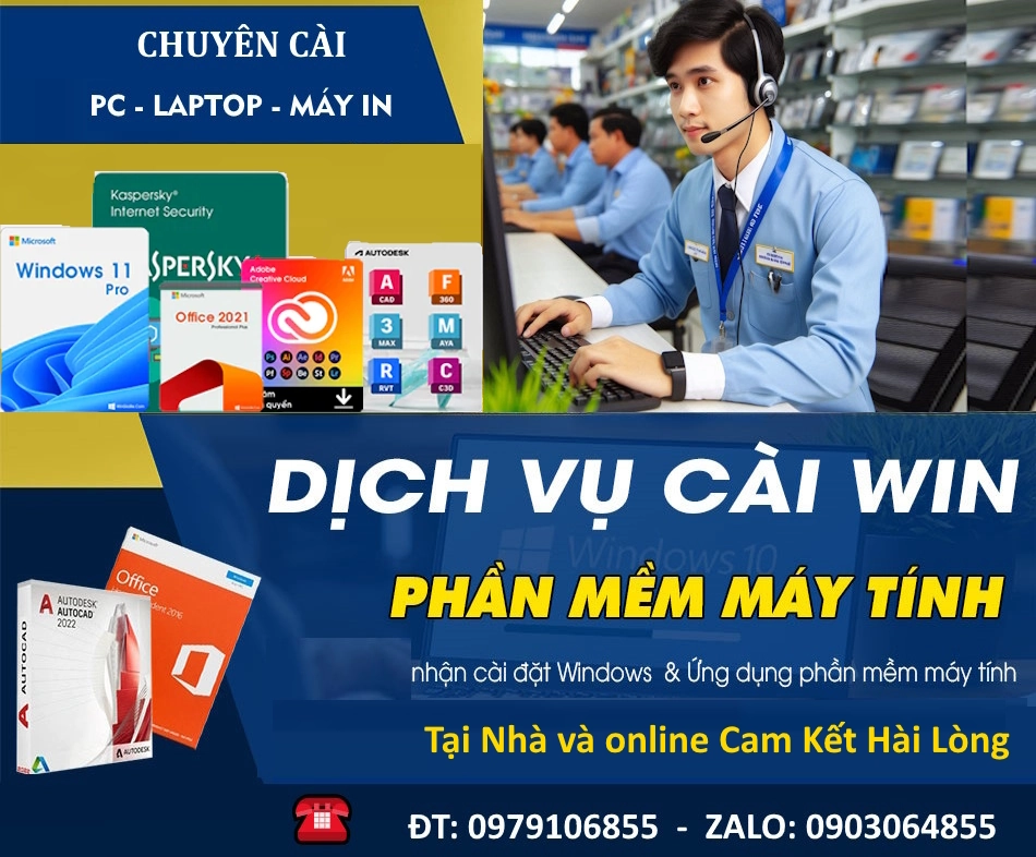 Nhận Hổ Trợ Cài Phần Mềm Nhanh Nhất